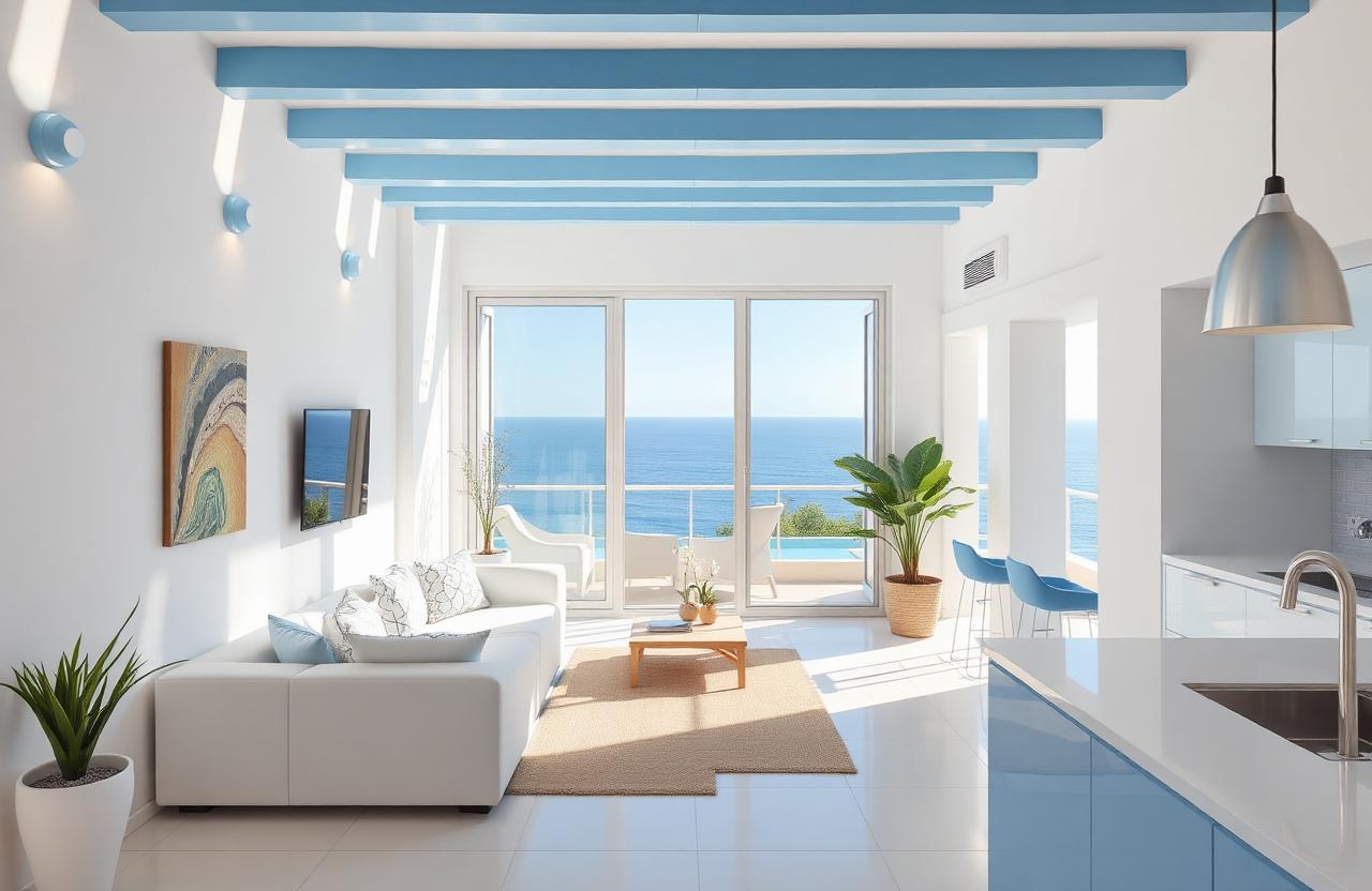 Piso luminoso cerca de la playa